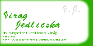virag jedlicska business card